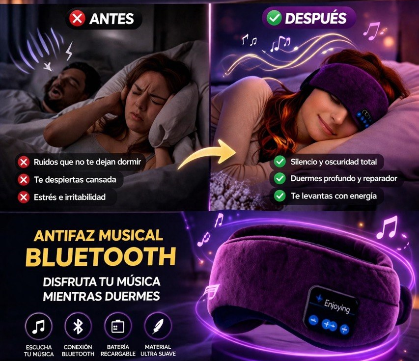 Antifaz Bluetooth Para un Sueño Reparador