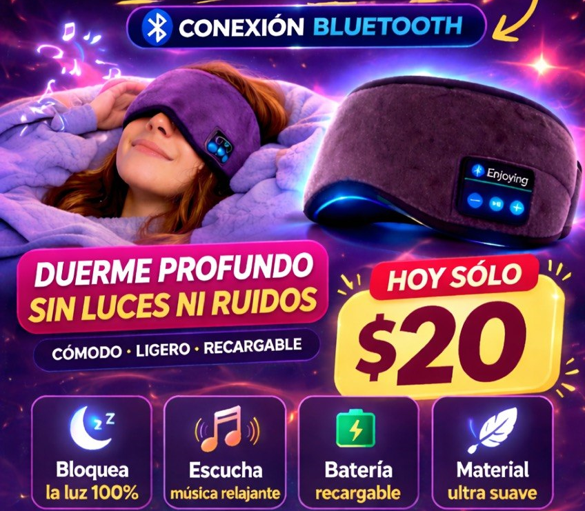 Antifaz Bluetooth Para un Sueño Reparador